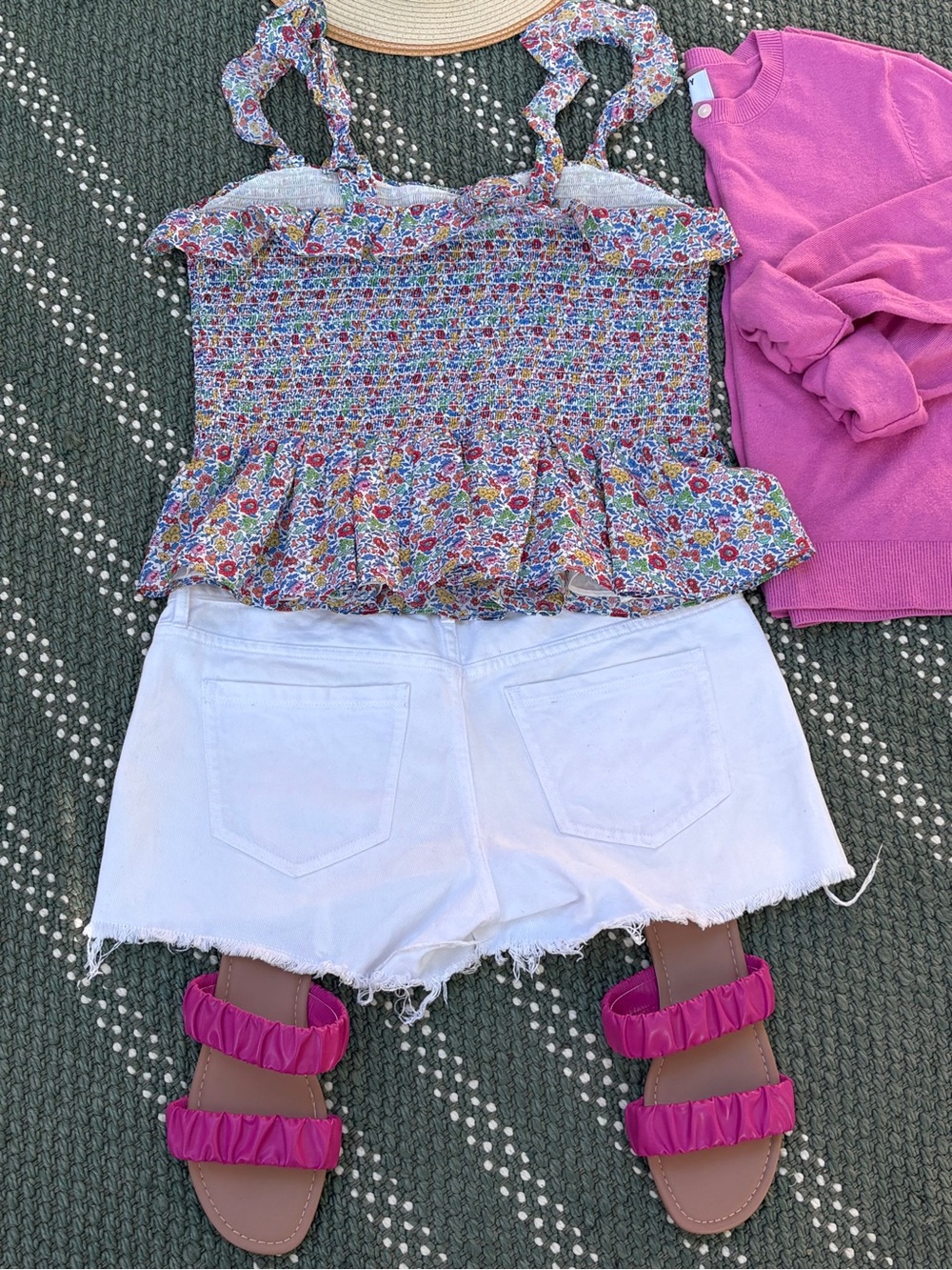 J. Crew Floral Smocked Ruffle Tank - Picture 3 of 12